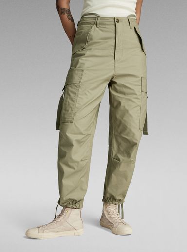 Cargo Cropped Drawcord Pants